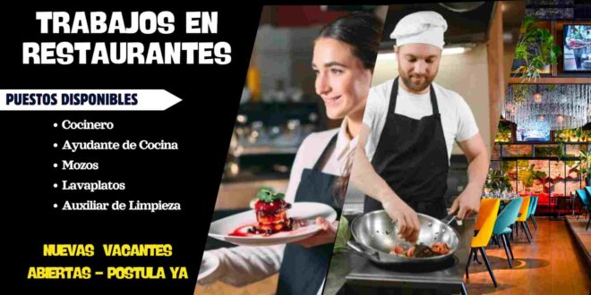 TRABAJOS EN RESTAURANTES